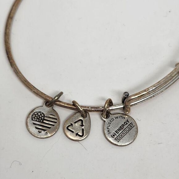 ALEX and ANI Las Vegas Bangle Bracelet Silver Tone - Picture 2 of 6